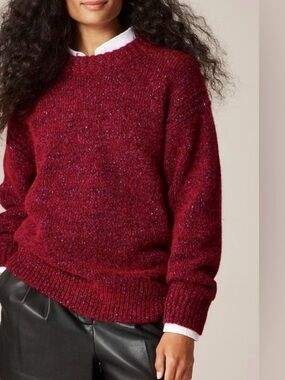 J.Crew Oversized Pullover Sweater – Burgundy & Blue, Size 2X  NEW